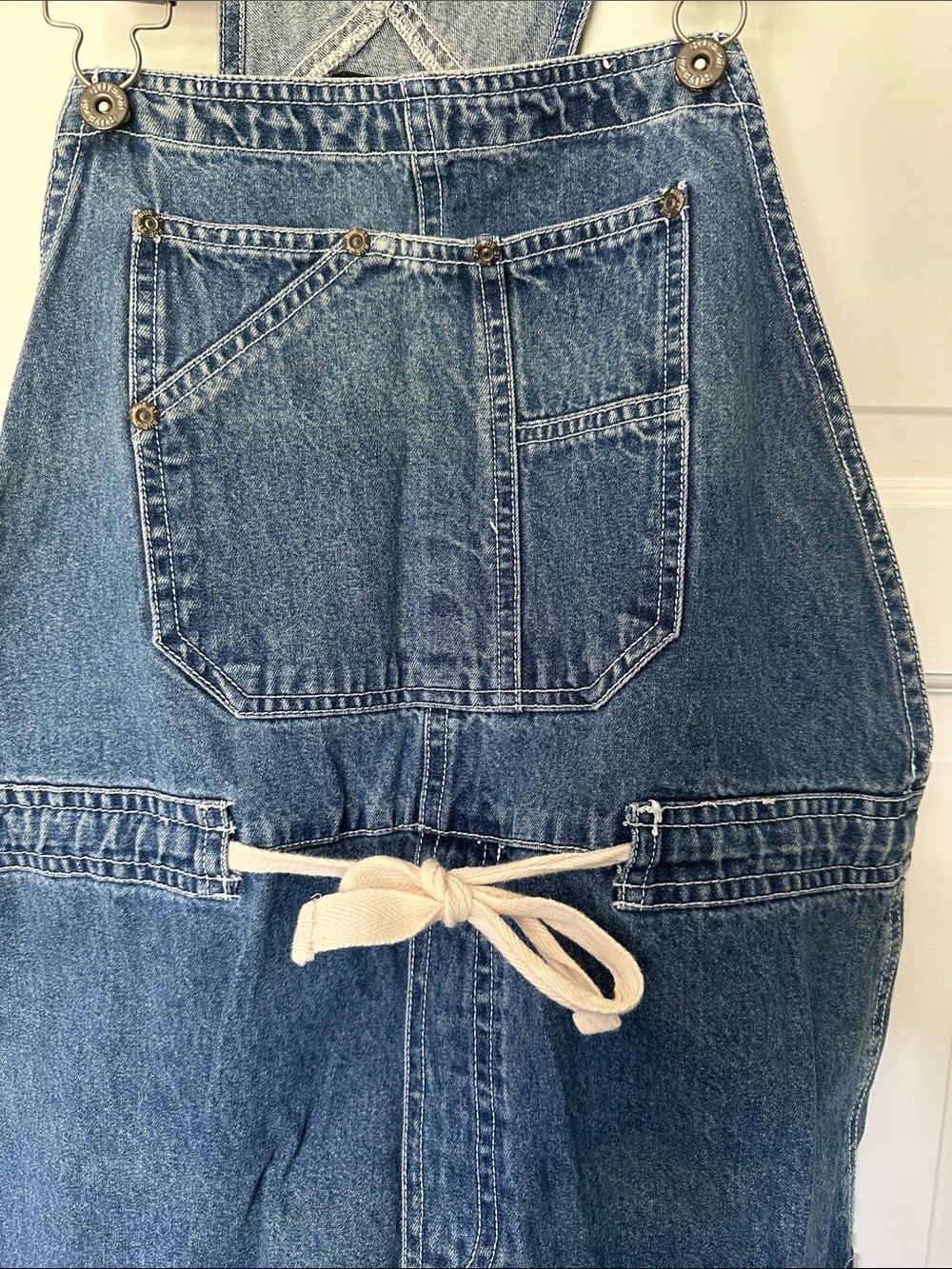 Rue21 gals Vintage 90’s Y2K 100% Cotton Denim Short Overalls Size M - Picture 4 of 14